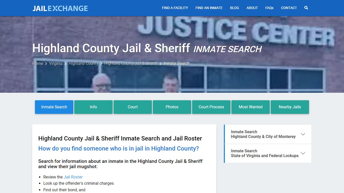 Highland County Jail & Sheriff Inmate Search - Jail Exchange
